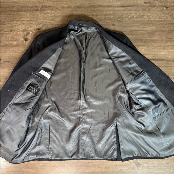 Calvin Klein Men’s 100% Wool 2 Button Fashion Blazer Gray 46R - Picture 3 of 8